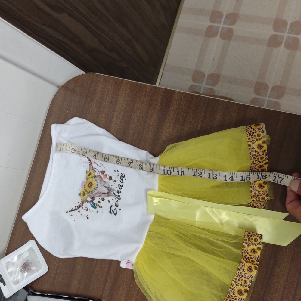 White and Yellow Dog Tutu - Picture 5 of 7